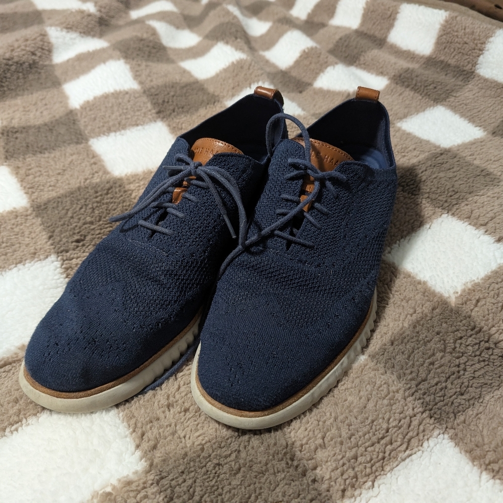 Cole Haan Men's Navy and Brown Oxfords